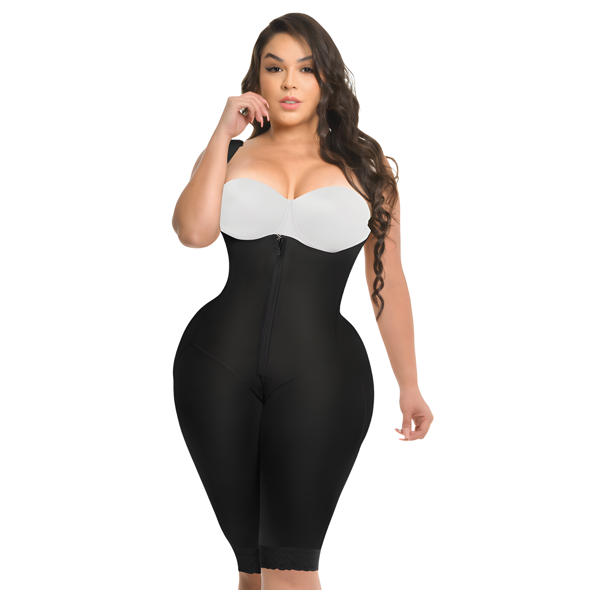 Iren 1096 Stage 3 Colombian Capri Faja/Body Shaper – Black, front view