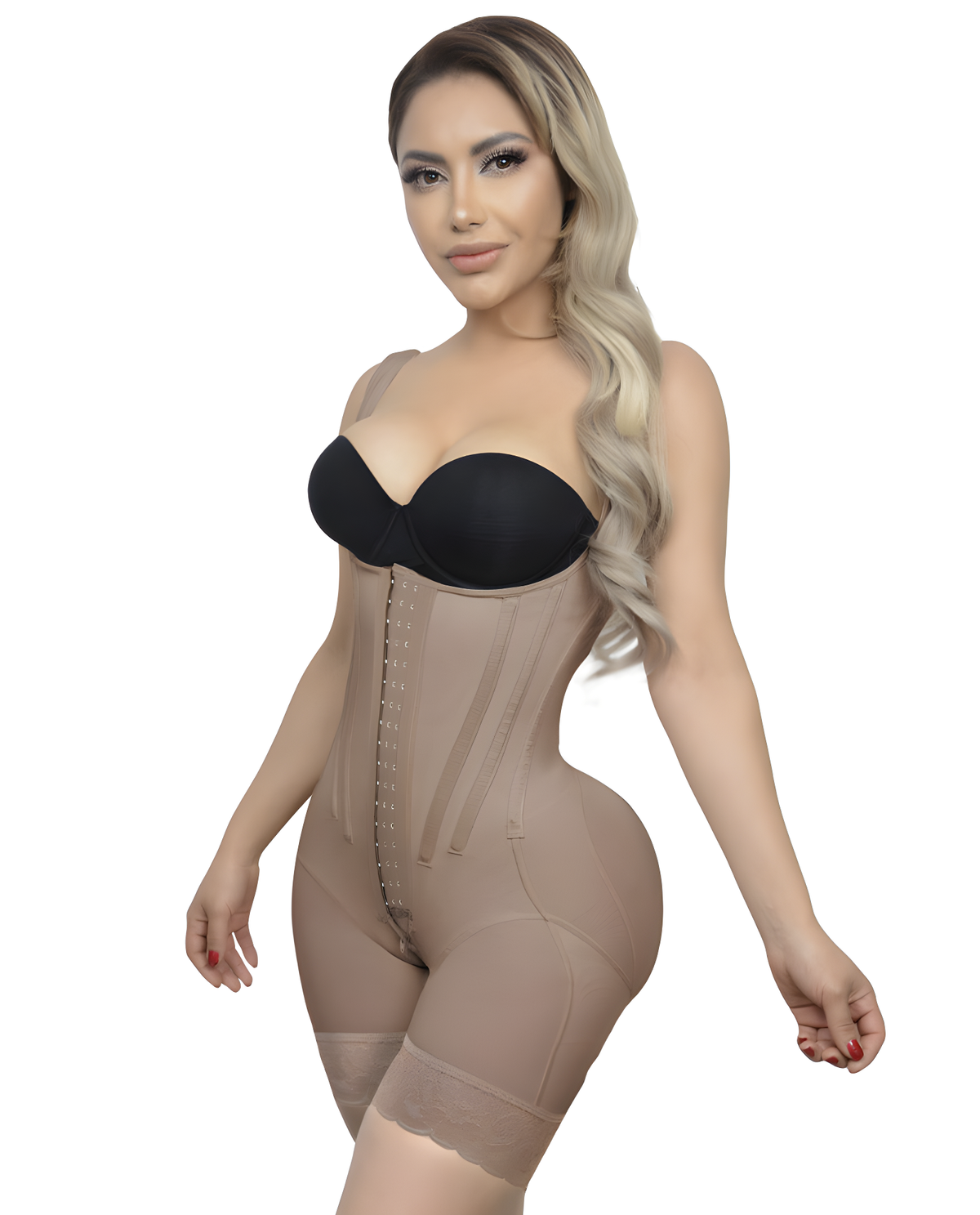 Sensual 1581 Colombian Short-Leg Faja/Body Shaper – Cocoa, front view
