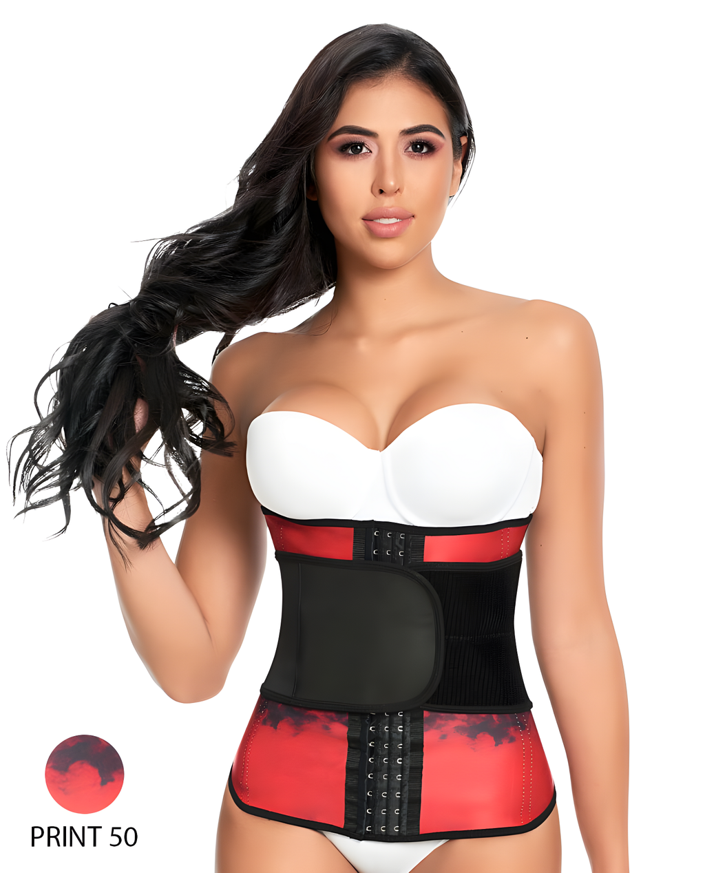 Fitness 4025 Colombian Latex Faja/Fitness Belt – Print 50 – front view