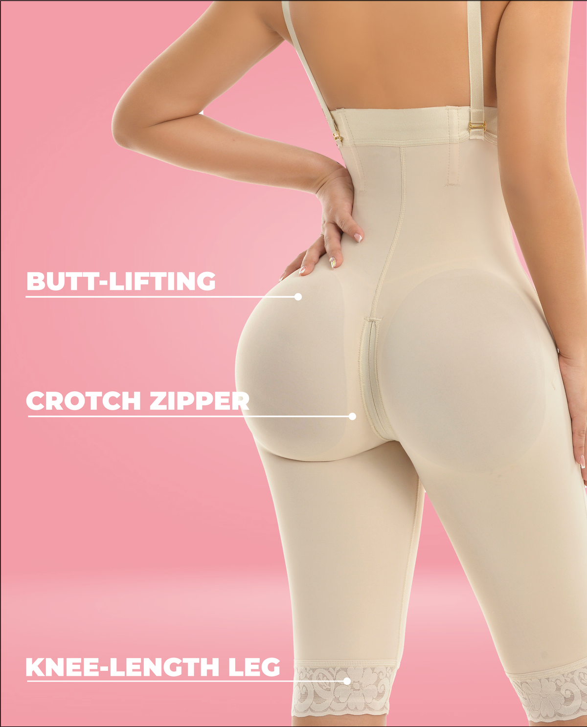 Seductora 1330 Stage 3 Colombian Knee-Length Faja/Body Shaper – Beige