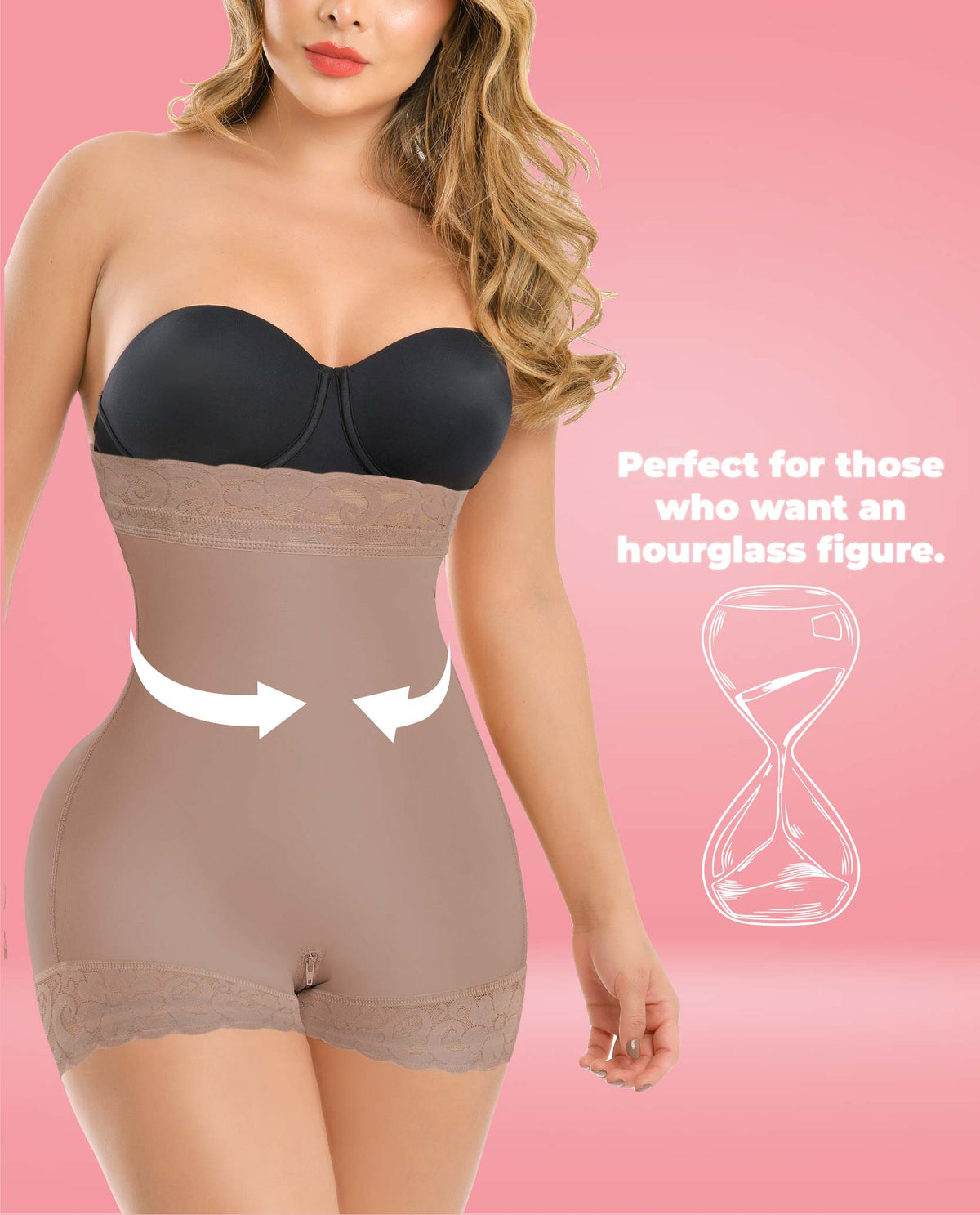 Sublime 1385 Stage 3 Colombian High-Waist Faja/Shaping Shorts – Cocoa, photo 7