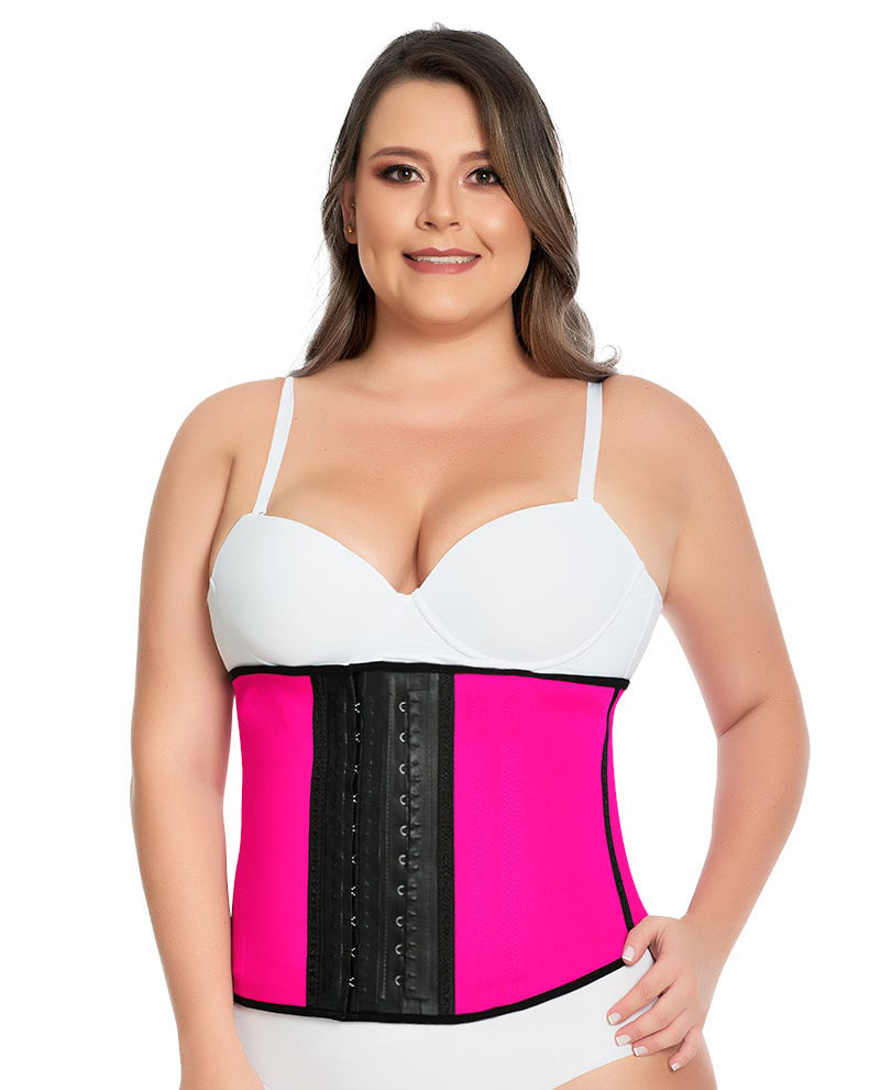 Sport Girdle 2026 Colombian Short-Torso Faja/Waist Trainer – Fuchsia – front view