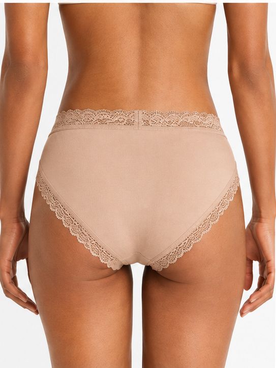Organic Lace Mid-rise Brief
