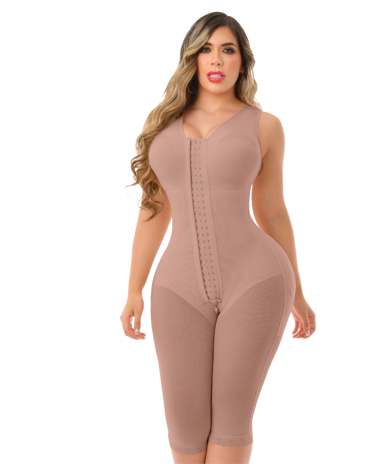 Noa 9552 Stage 4 Colombian Long-Leg Faja/Body Shaper with Bra – Cocoa