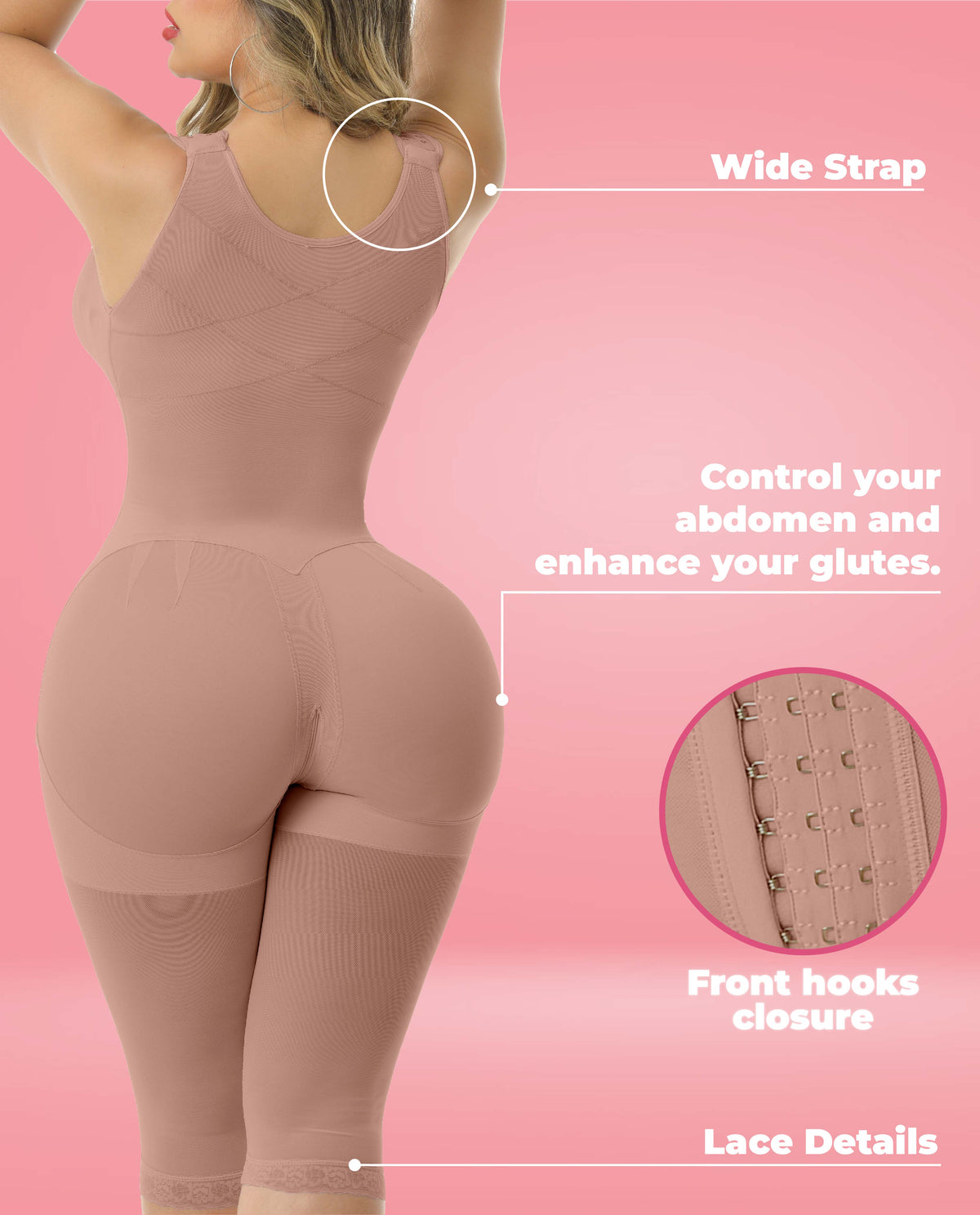 Noa 9552 Stage 4 Colombian Long-Leg Faja/Body Shaper with Bra – Cocoa, photo 6