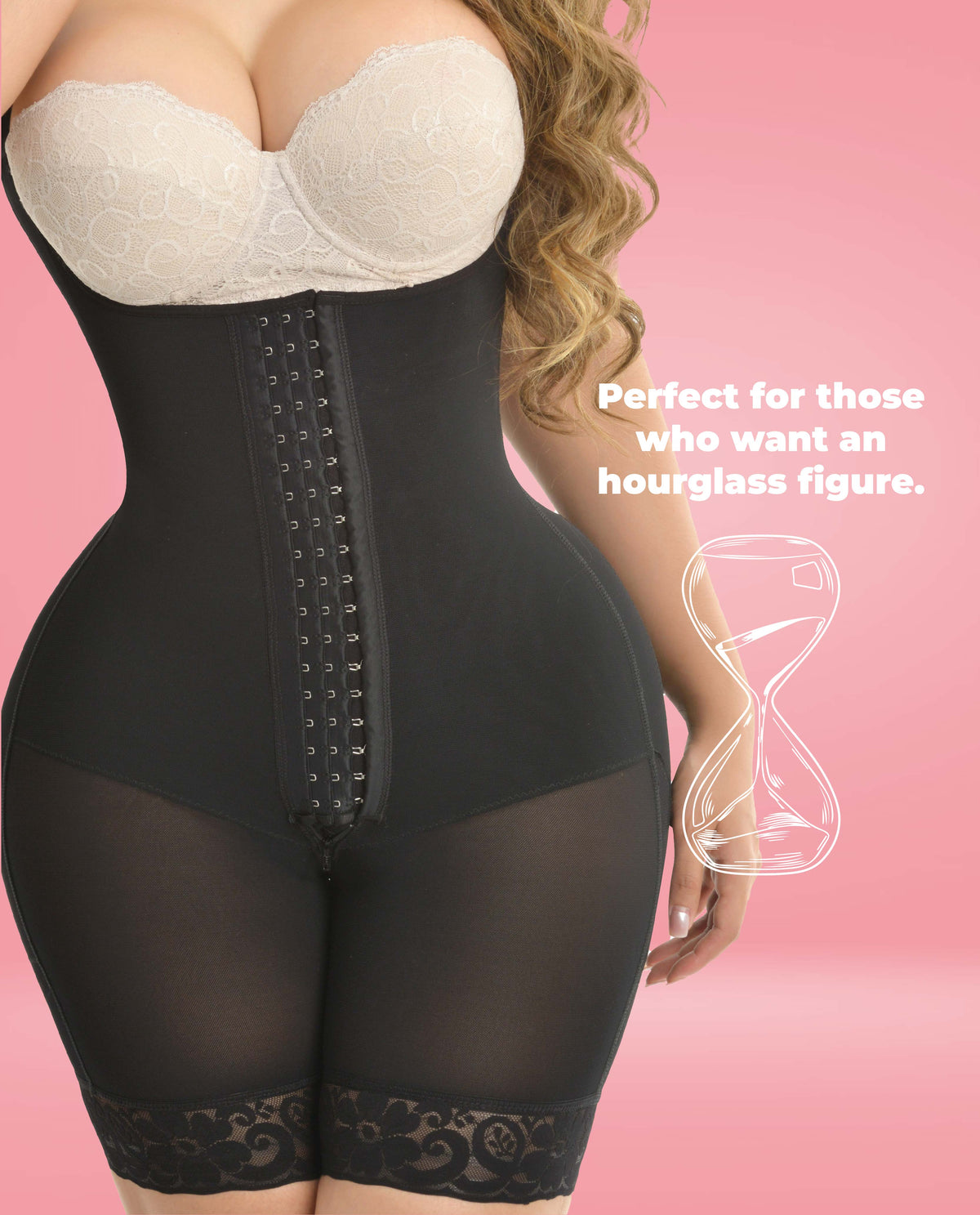 Jaiden 9561 Stage 4 Colombian Above-Knee Faja/Body Shaper – Black, photo 5