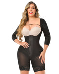 Megan 9564 Stage 4 Colombian Above-Knee Faja/Body Shaper with Sleeves – Black