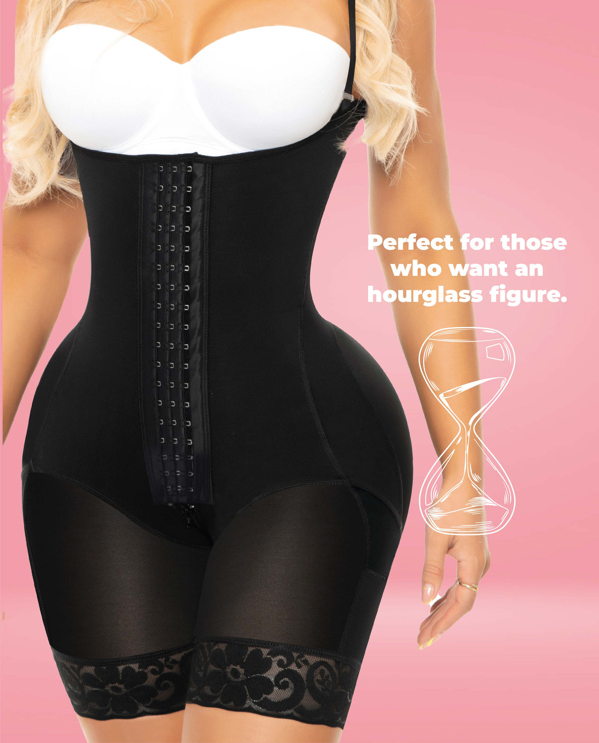 Ellie 9565 Stage 4 Colombian Above-Knee Faja/Body Shaper – Black, photo 5