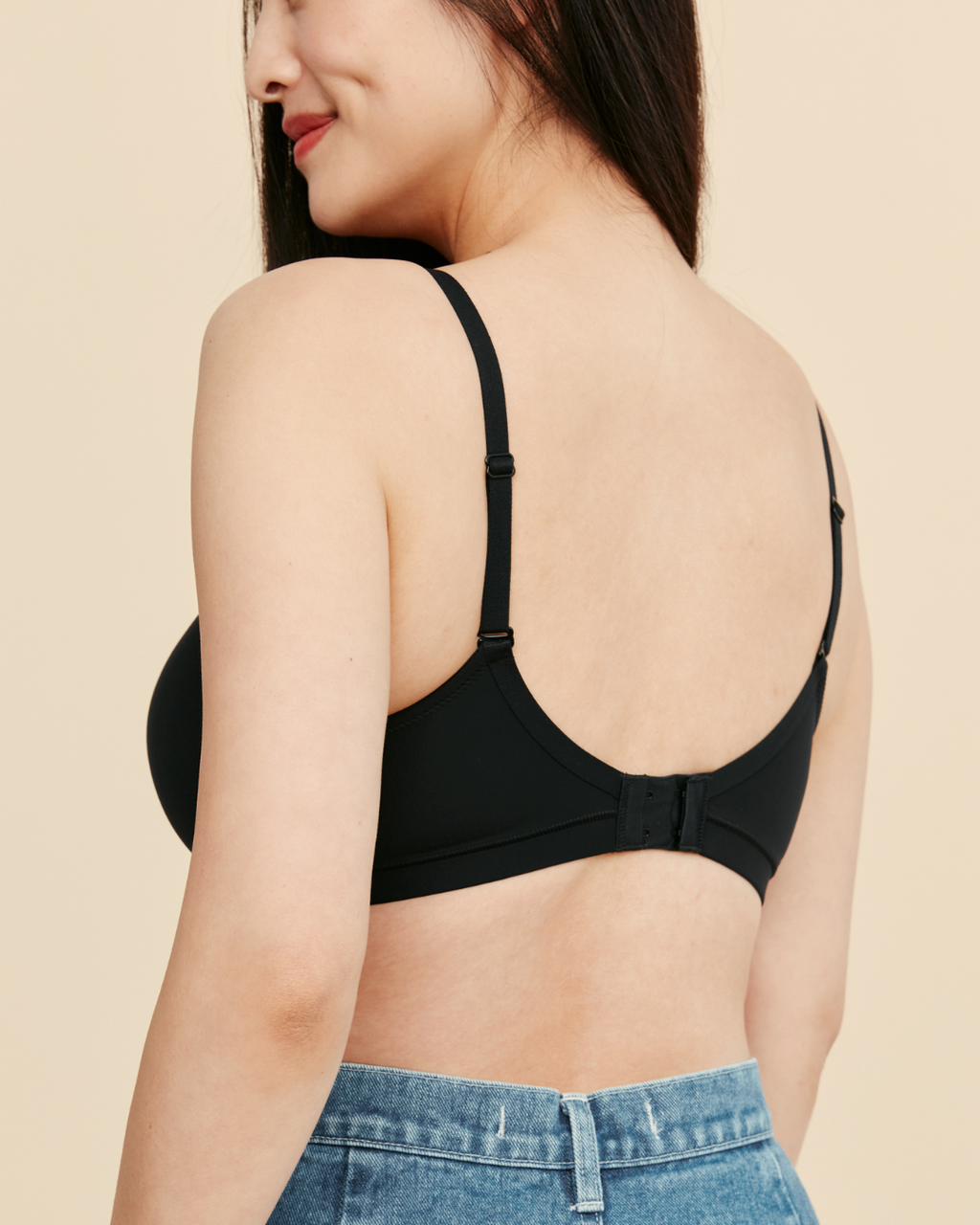 Wireless Moonrise Pocketed T‑Shirt Bra - Black