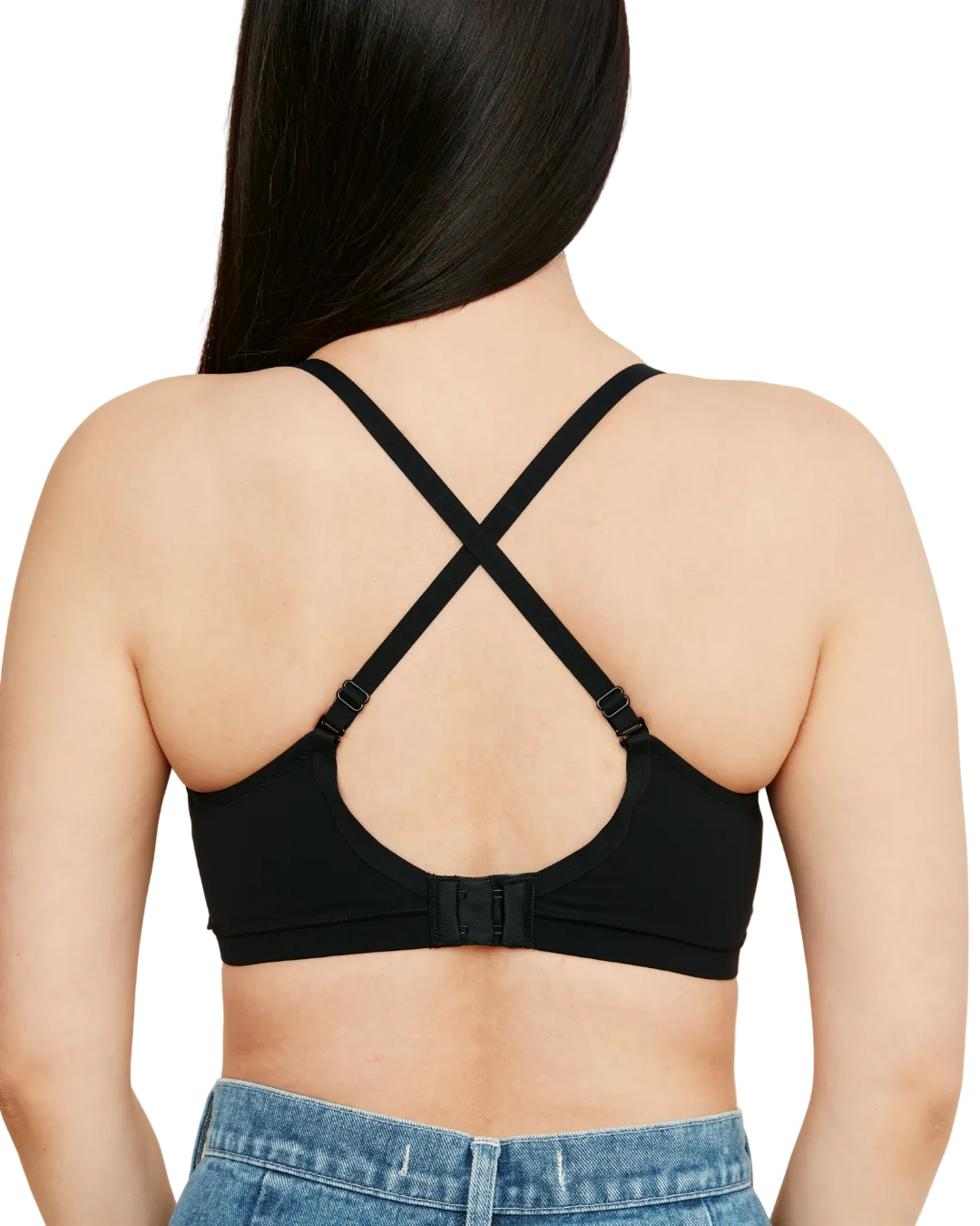 Wireless Moonrise Pocketed T‑Shirt Bra - Black