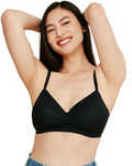 Wireless Moonrise Pocketed T‑Shirt Bra - Black