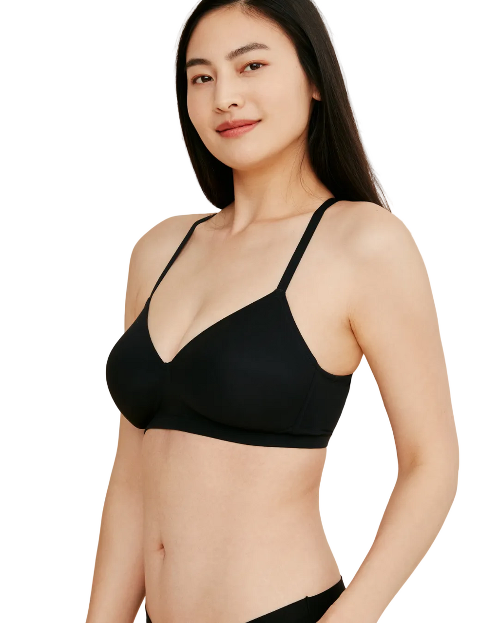 Wireless Moonrise Pocketed T‑Shirt Bra - Black