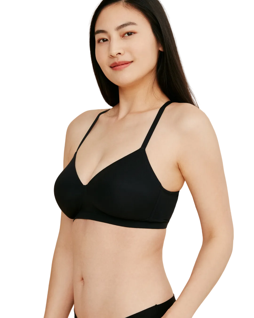 Wireless Moonrise Pocketed T‑Shirt Bra - Black